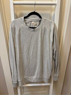Faherty Light Gray Crewneck Sweater